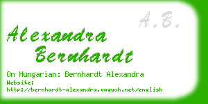 alexandra bernhardt business card